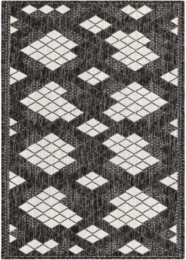 2' x 5' 3 Easy-Clean Modern Indoor / Outdoor Runner Rug