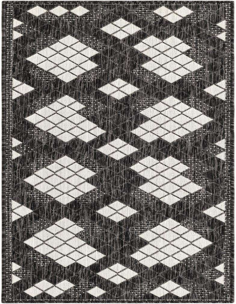 2' x 5' 3 Easy-Clean Modern Indoor / Outdoor Runner Rug