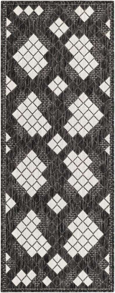2' x 5' 3 Easy-Clean Modern Indoor / Outdoor Runner Rug