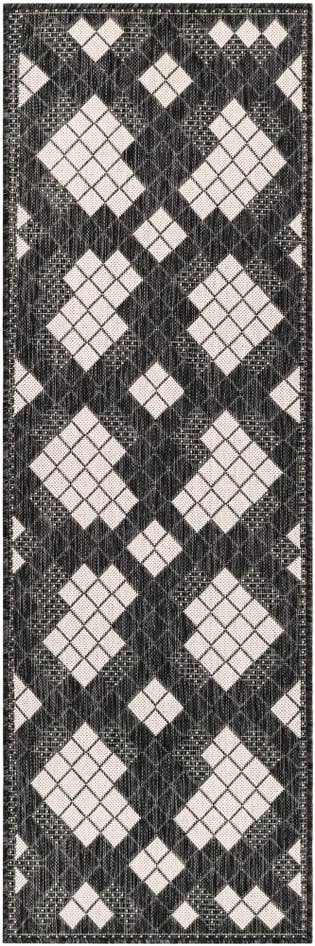 Detail image of 2' x 6' Easy-Clean Modern Indoor / Outdoor Runner Rug