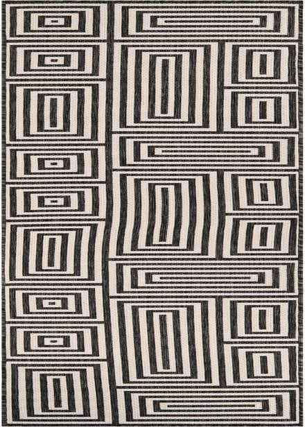 2' 7 x 12' Easy-Clean Modern Indoor / Outdoor Runner Rug