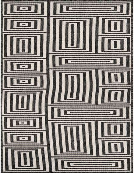 2' 7 x 12' Easy-Clean Modern Indoor / Outdoor Runner Rug