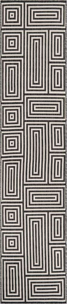 2' 7 x 12' Easy-Clean Modern Indoor / Outdoor Runner Rug