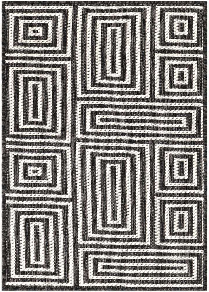 2' x 4' Easy-Clean Modern Indoor / Outdoor Runner Rug
