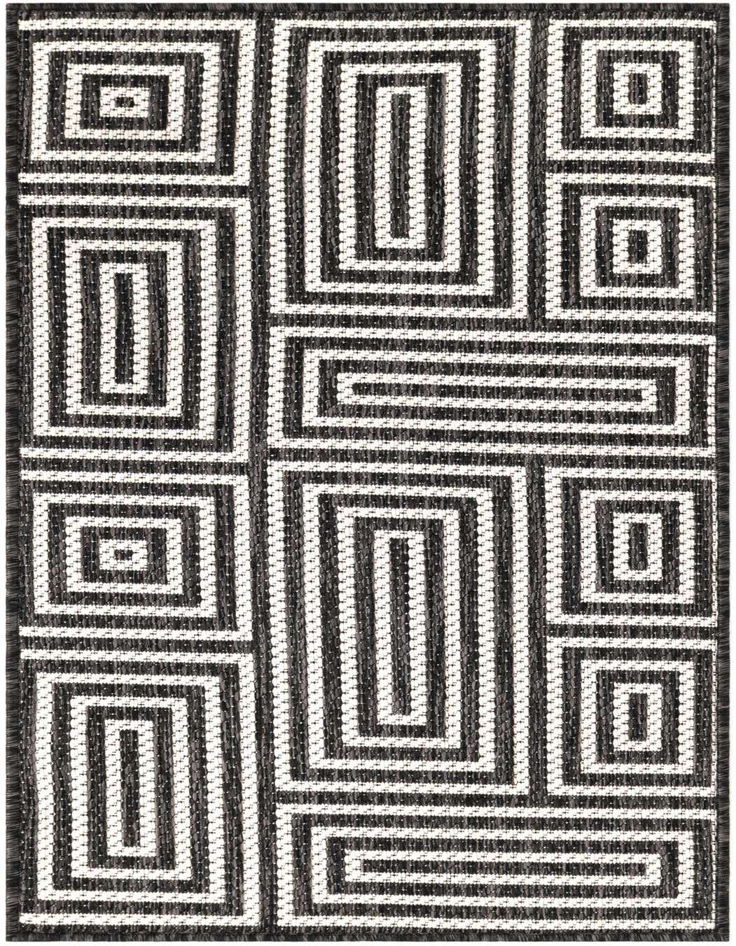 2' x 4' Easy-Clean Modern Indoor / Outdoor Runner Rug