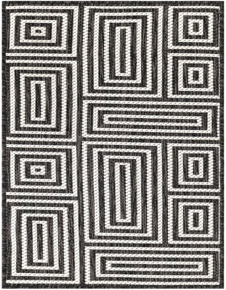 Detail image of 2' x 4' Easy-Clean Modern Indoor / Outdoor Runner Rug