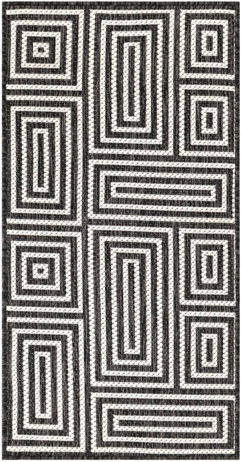 Detail image of 2' x 4' Easy-Clean Modern Indoor / Outdoor Runner Rug