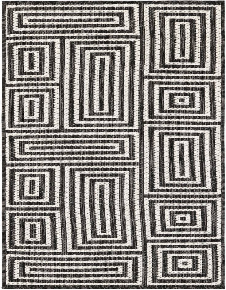 Detail image of 2' x 5' 3 Easy-Clean Modern Indoor / Outdoor Runner Rug