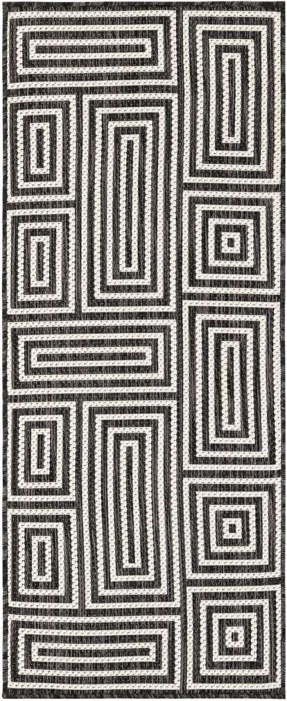 2' x 5' 3 Easy-Clean Modern Indoor / Outdoor Runner Rug