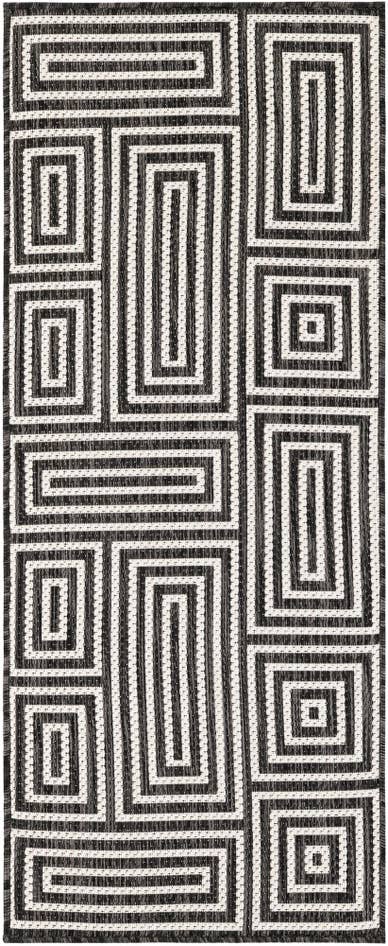 Detail image of 2' x 5' 3 Easy-Clean Modern Indoor / Outdoor Runner Rug