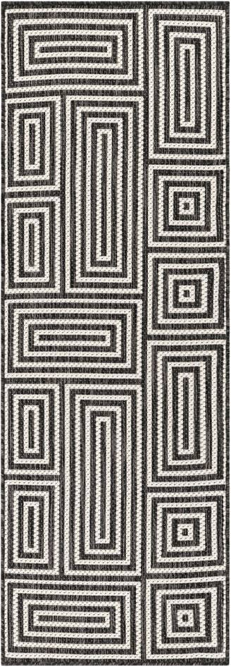 Detail image of 2' x 6' Easy-Clean Modern Indoor / Outdoor Runner Rug