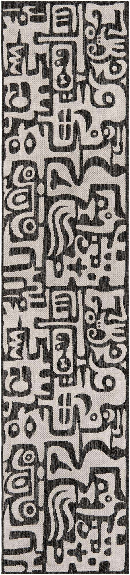 2' 7 x 12' Easy-Clean Modern Indoor / Outdoor Runner Rug