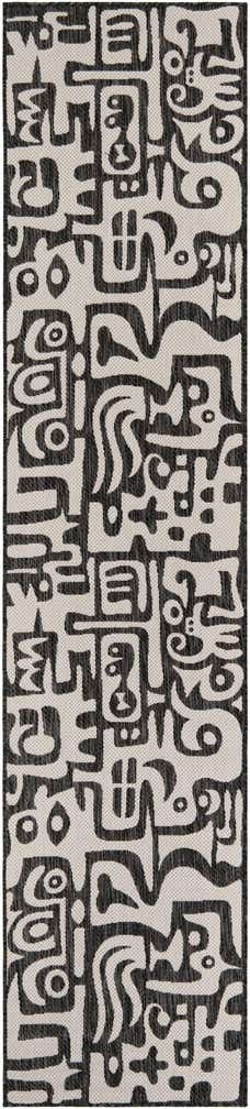 2' 7 x 12' Easy-Clean Modern Indoor / Outdoor Runner Rug
