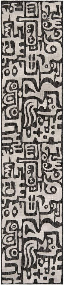 Detail image of 2' 7 x 12' Easy-Clean Modern Indoor / Outdoor Runner Rug