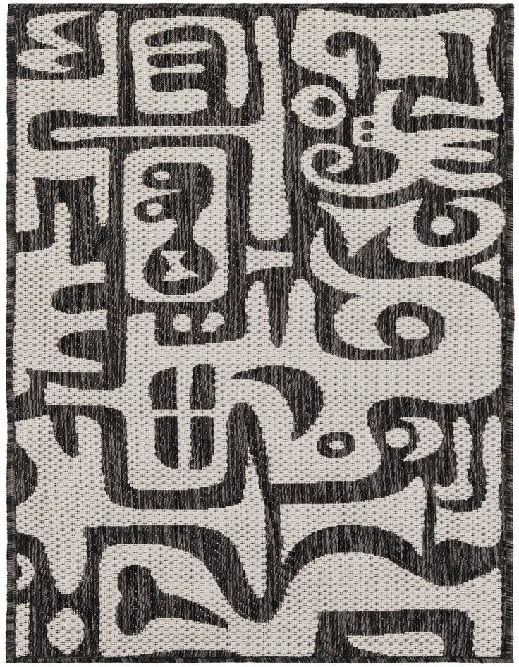 Detail image of 2' x 4' Easy-Clean Modern Indoor / Outdoor Runner Rug