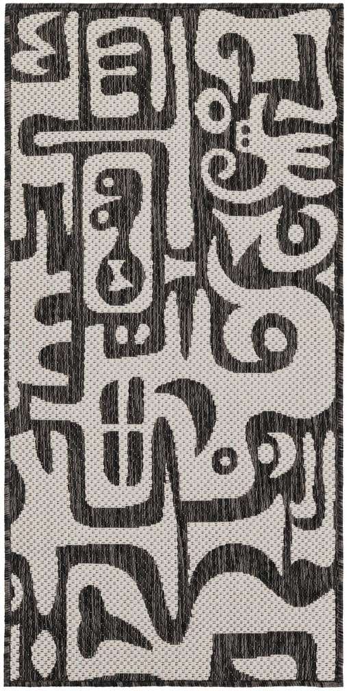 2' x 4' Easy-Clean Modern Indoor / Outdoor Runner Rug
