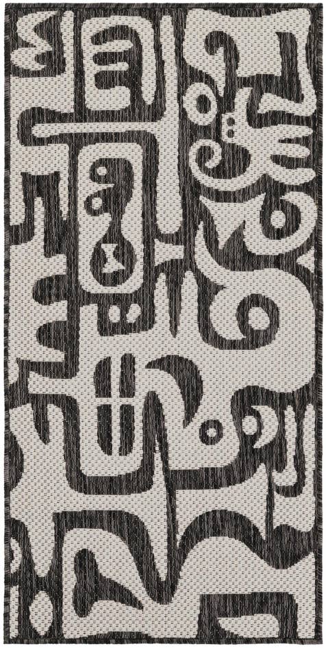 Detail image of 2' x 4' Easy-Clean Modern Indoor / Outdoor Runner Rug