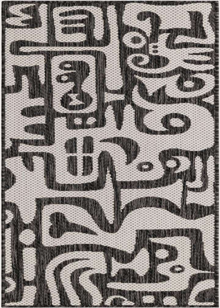 2' x 5' 3 Easy-Clean Modern Indoor / Outdoor Runner Rug