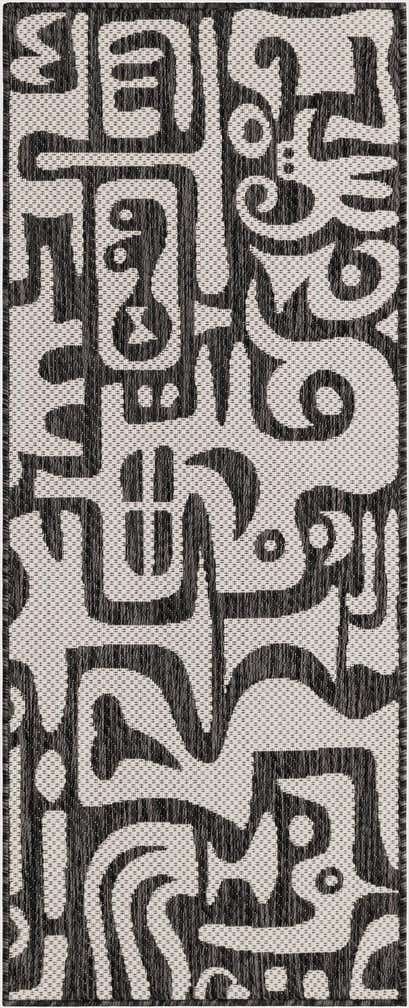 2' x 5' 3 Easy-Clean Modern Indoor / Outdoor Runner Rug