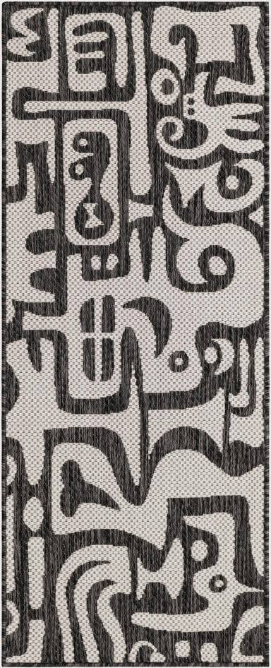 Detail image of 2' x 5' 3 Easy-Clean Modern Indoor / Outdoor Runner Rug