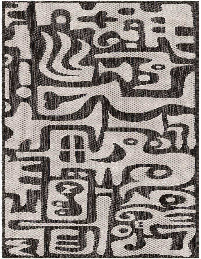 Detail image of 2' x 6' Easy-Clean Modern Indoor / Outdoor Runner Rug