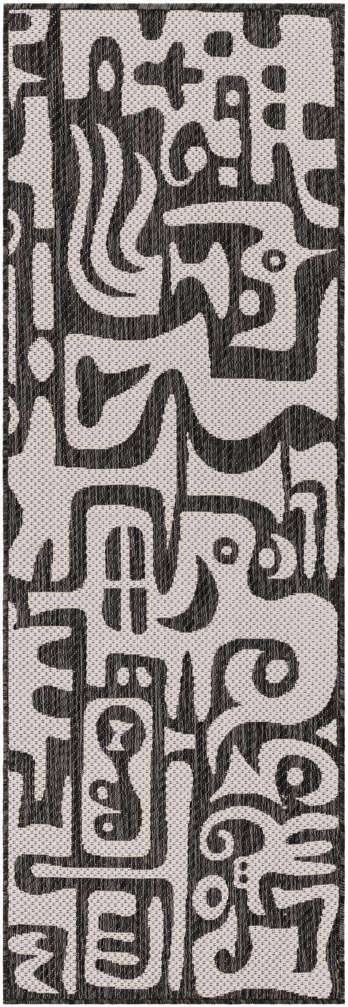 2' x 6' Easy-Clean Modern Indoor / Outdoor Runner Rug