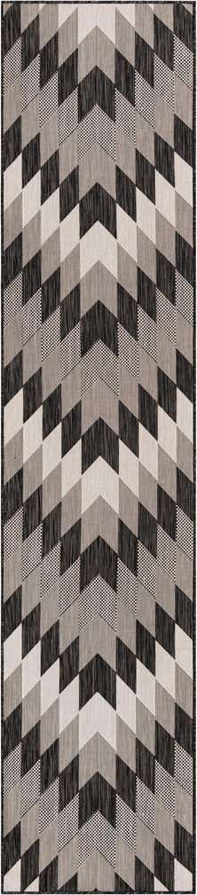 2' 7 x 12' Easy-Clean Modern Indoor / Outdoor Runner Rug