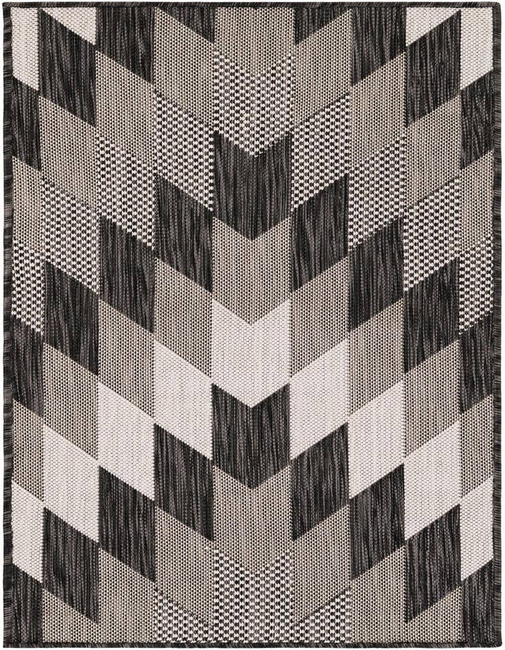 Detail image of 2' x 4' Easy-Clean Modern Indoor / Outdoor Runner Rug