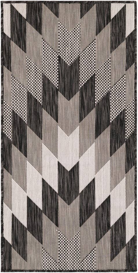 Detail image of 2' x 4' Easy-Clean Modern Indoor / Outdoor Runner Rug