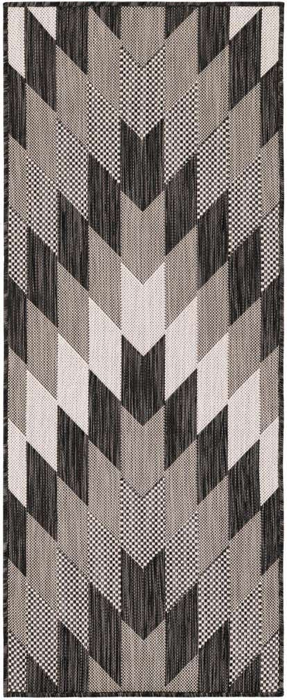 2' x 5' 3 Easy-Clean Modern Indoor / Outdoor Runner Rug