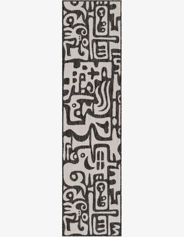 2' x 8' Easy-Clean Modern Indoor / Outdoor Runner Rug