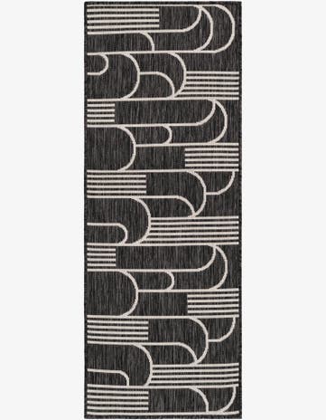 2' x 5' 3 Easy-Clean Modern Indoor / Outdoor Runner Rug
