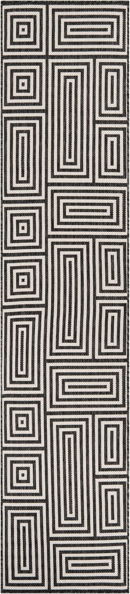 2' 7 x 12'  Washable Modern Indoor / Outdoor Runner Rug