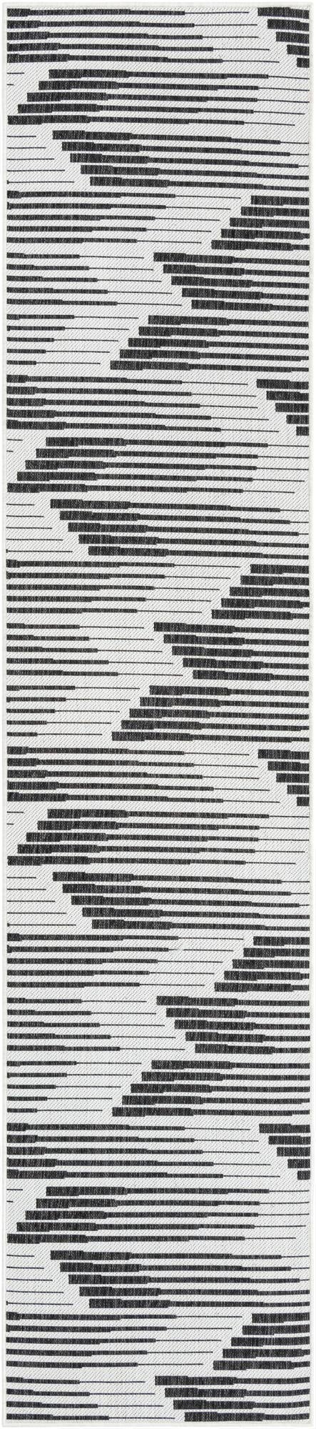 2' 7 x 12'  Washable Modern Indoor / Outdoor Runner Rug