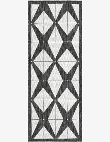 2' x 5' 3 Easy-Clean Modern Indoor / Outdoor Runner Rug