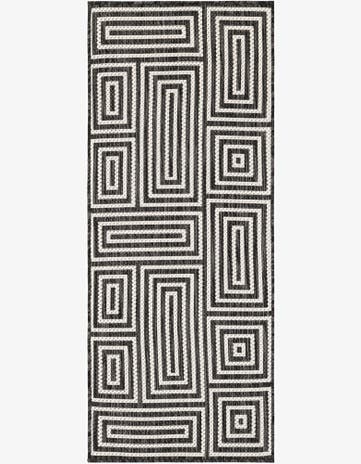 2' x 5' 3 Easy-Clean Modern Indoor / Outdoor Runner Rug