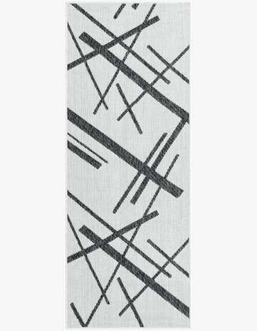 2' x 5' 3 Easy-Clean Modern Indoor / Outdoor Runner Rug