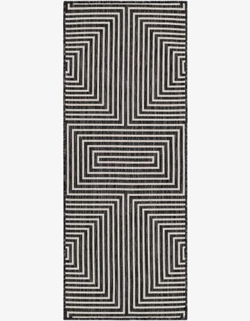 2' x 5' 3 Easy-Clean Modern Indoor / Outdoor Runner Rug