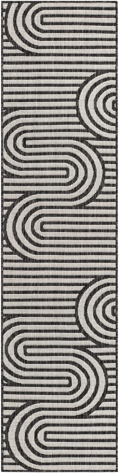 Primary image 2' x 8'  Washable Modern Indoor / Outdoor Runner Rug