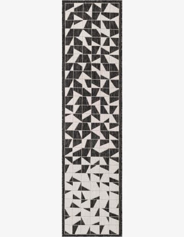 2' x 8' Easy-Clean Modern Indoor / Outdoor Runner Rug