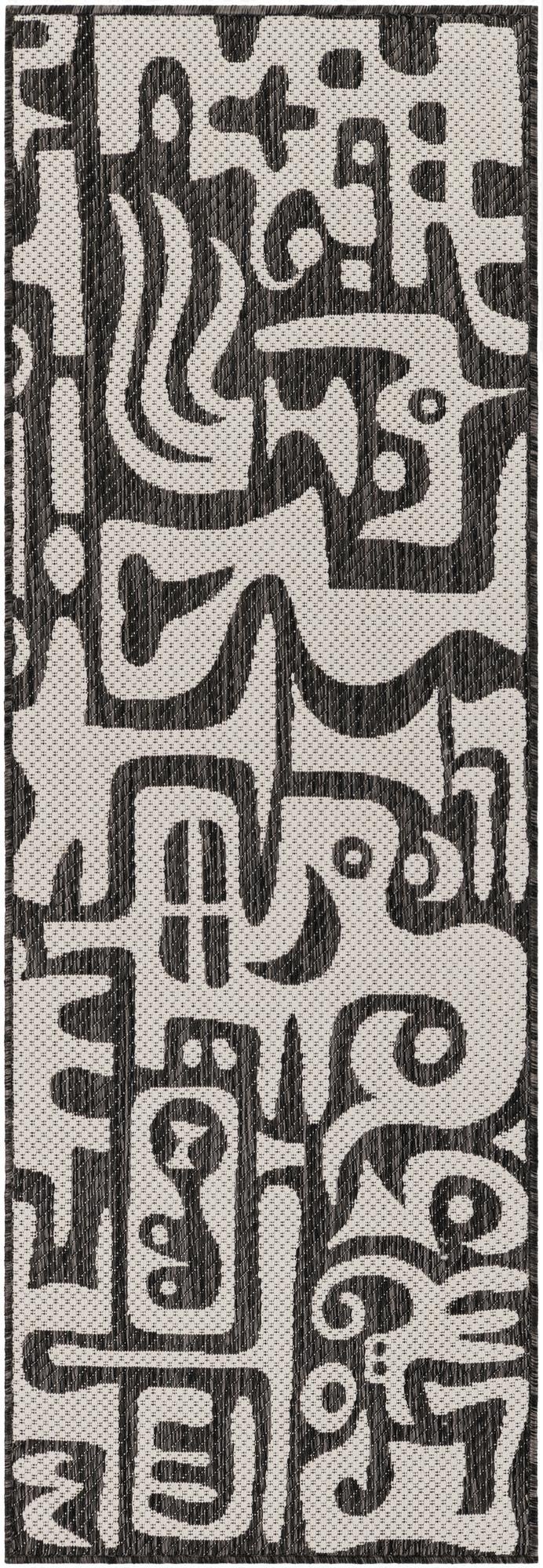 2' x 6'  Washable Modern Indoor / Outdoor Runner Rug