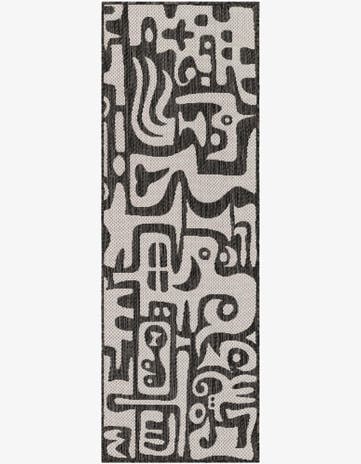 2' x 6' Easy-Clean Modern Indoor / Outdoor Runner Rug