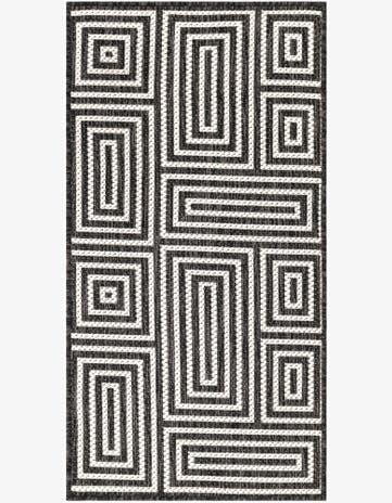 2' x 4' Easy-Clean Modern Indoor / Outdoor Runner Rug