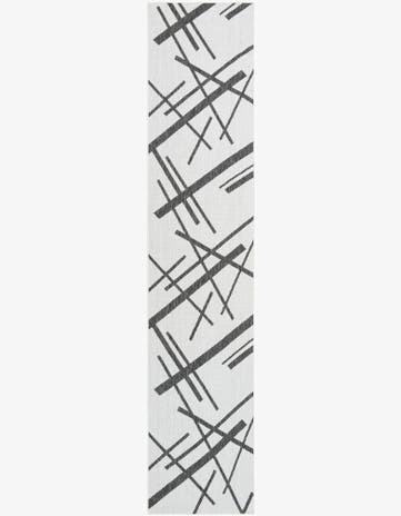 2' 7 x 12' Easy-Clean Modern Indoor / Outdoor Runner Rug