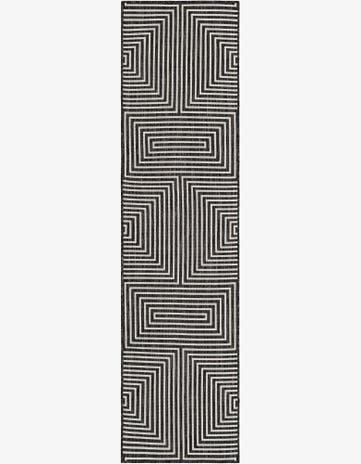 2' x 8' Easy-Clean Modern Indoor / Outdoor Runner Rug