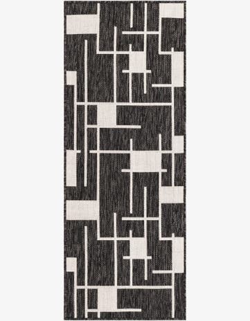 2' x 5' 3 Easy-Clean Modern Indoor / Outdoor Runner Rug
