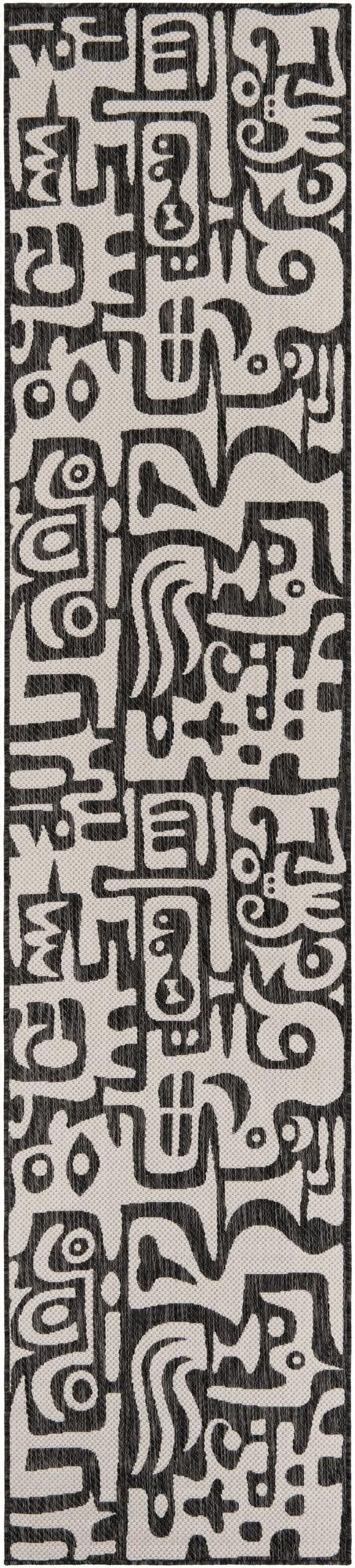 2' 7 x 12'  Washable Modern Indoor / Outdoor Runner Rug