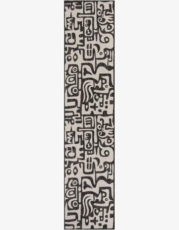 2' 7 x 12' Easy-Clean Modern Indoor / Outdoor Runner Rug