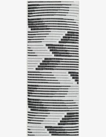 2' x 5' 3 Easy-Clean Modern Indoor / Outdoor Runner Rug