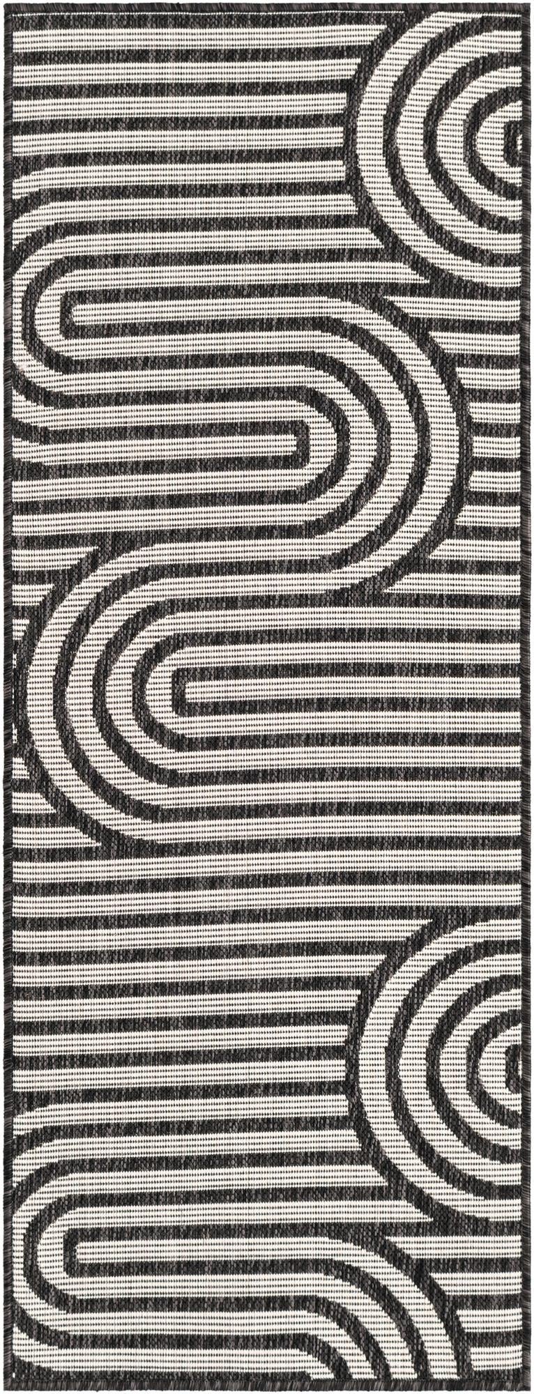 2' x 5' 3  Washable Modern Indoor / Outdoor Runner Rug